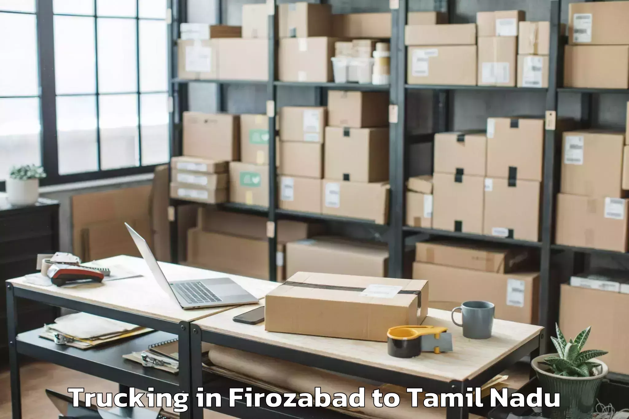 Top Firozabad to Vanur Trucking Available